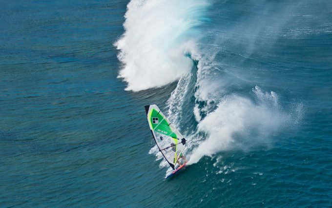 Tom Hartmann, Goyasails, Goya boards, Banzai sail, Mauritus windsurfing, One eye windsurf